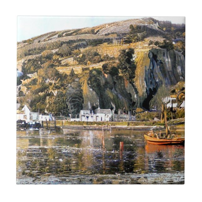 HARBOUR BARMOUTH WALES CERAMIC TILE (Front)