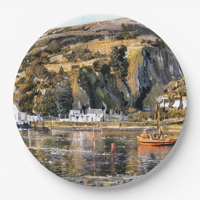 HARBOUR BARMOUTH WALES PAPER PLATES (Front)