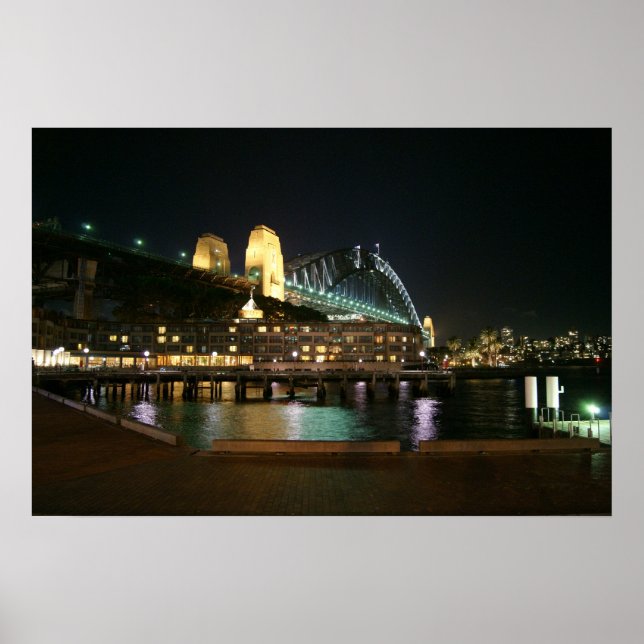 Harbour Bridge Lights Poster (Front)