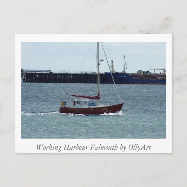 Harbour Falmouth by OllyArt Photography Postcard (Front)