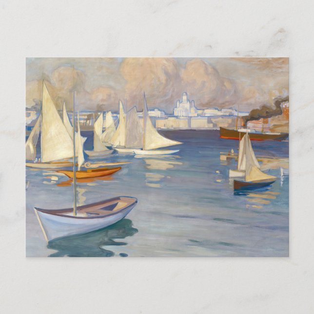 Harbour in Helsinki | Albert Edelfelt Postcard (Front)