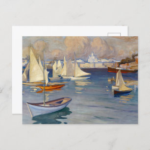 Harbour in Helsinki, Albert Edelfelt  Postcard