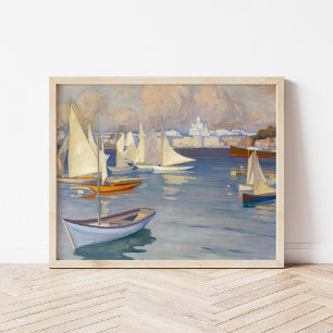 Harbour in Helsinki Albert Edelfelt Poster