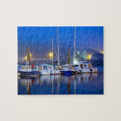 Harbour Port Boats Yachts Ocean Sea Reflections Jigsaw Puzzle