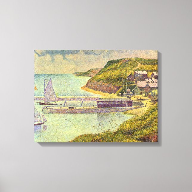 Harbour Port-en-Bessin High Tide by Georges Seurat Canvas Print (Front)