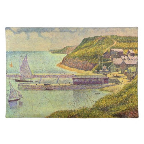 Harbour Port_en_Bessin High Tide by Georges Seurat Cloth Placemat