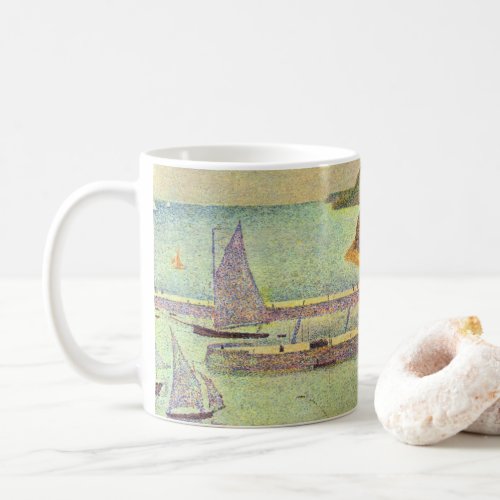 Harbour Port_en_Bessin High Tide by Georges Seurat Coffee Mug