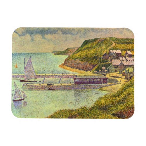 Harbour Port_en_Bessin High Tide by Georges Seurat Magnet