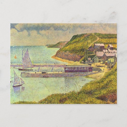 Harbour Port_en_Bessin High Tide by Georges Seurat Postcard
