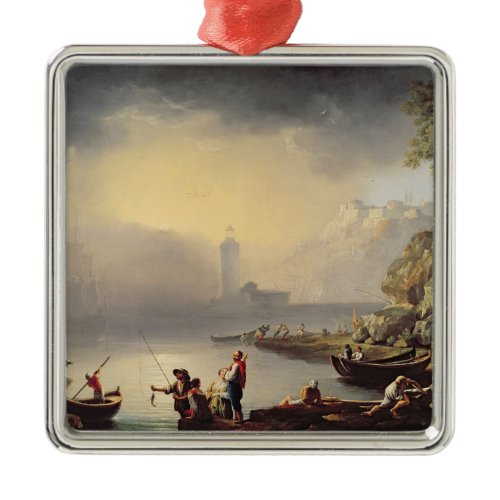 Harbour Scene Metal Ornament