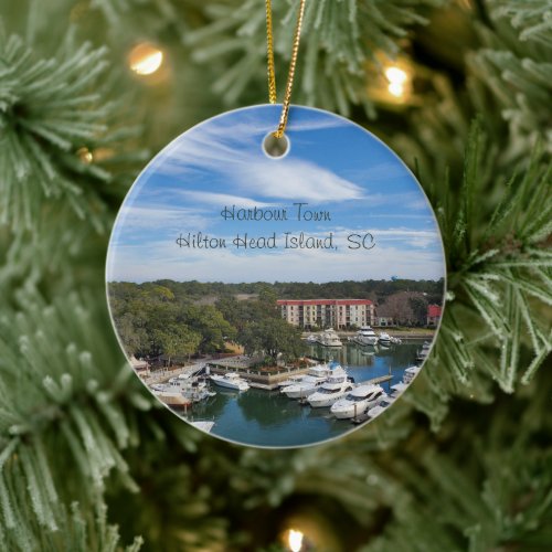 Harbour Town Hilton Head Island South Carolina Ceramic Ornament