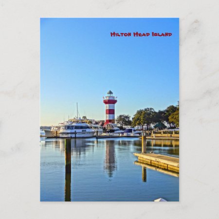 Harbour Town Lighthouse - Hilton Head Island Sc Postcard