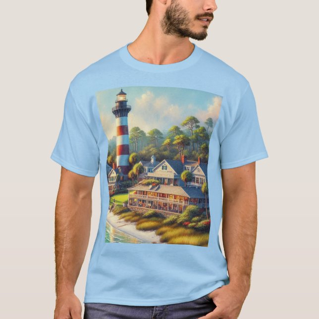 Harbour Town Lighthouse South Carolina    T-Shirt (Front)