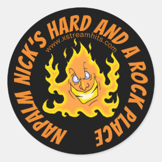 Hard and a Rock Place Stickers