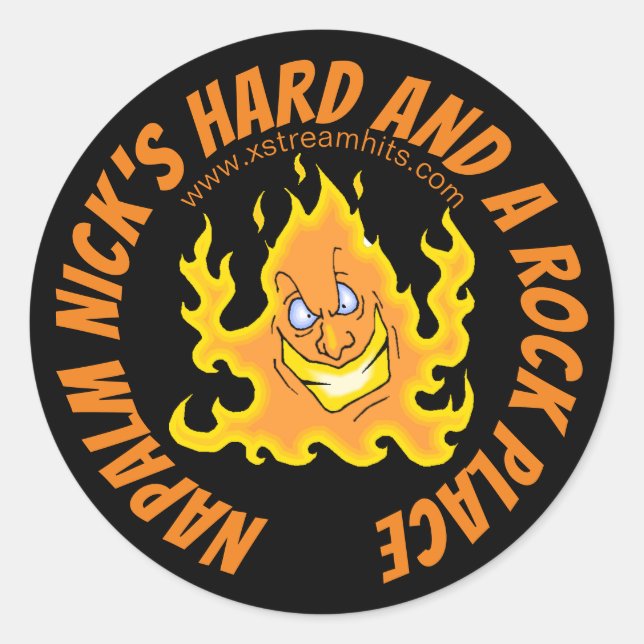 Hard and a Rock Place Stickers (Front)