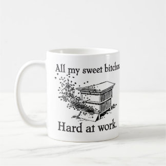 hard at work coffee mug