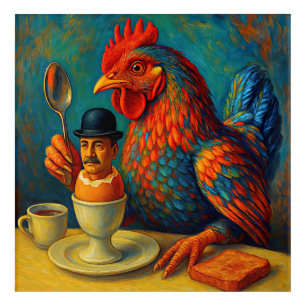 Hard-Boiled Human - Fowl Play at Breakfast Acrylic Print