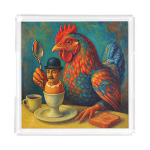 Hard-Boiled Human - Fowl Play at Breakfast Acrylic Tray