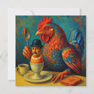 Hard-Boiled Human - Fowl Play at Breakfast Card