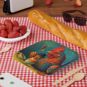 Hard-Boiled Human - Fowl Play at Breakfast Paper Plates