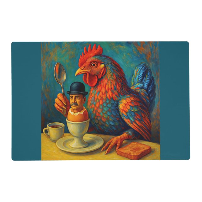 Hard-Boiled Human - Fowl Play at Breakfast Placemat (Front)