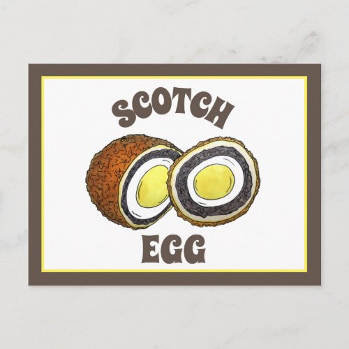 Hard Boiled Scotch Eggs UK British Snack Food Postcard