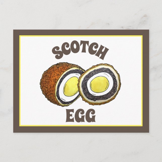 Hard Boiled Scotch Eggs UK British Snack Food Postcard (Front)