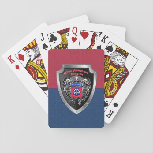 Hard Charging 82nd Airborne Division Playing Cards
