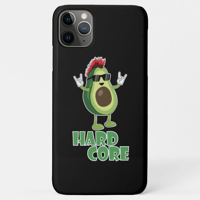 Hard Core Avocado Funny Case-Mate iPhone Case (Back)
