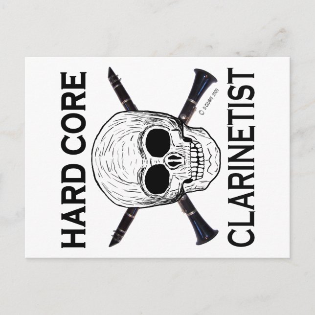 Hard Core Clarinetist Postcard (Front)