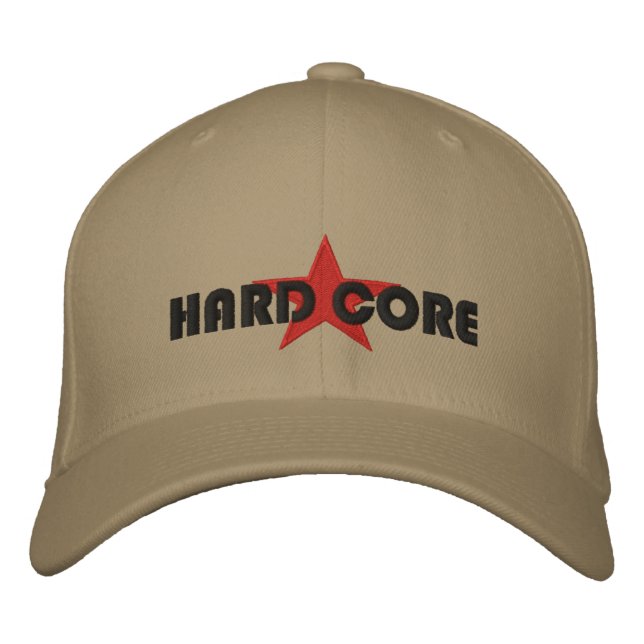HARD CORE - - Customized Embroidered Baseball Cap (Front)