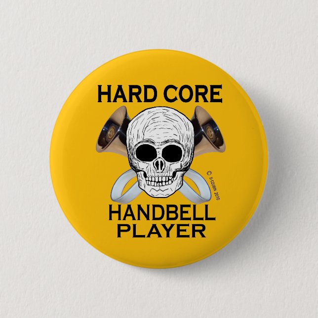 Hard Core Handbell Player Button (Front)
