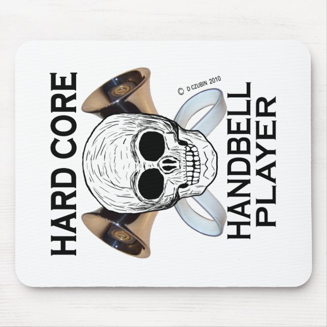 Hard Core Handbell Player Mouse Pad (Front)