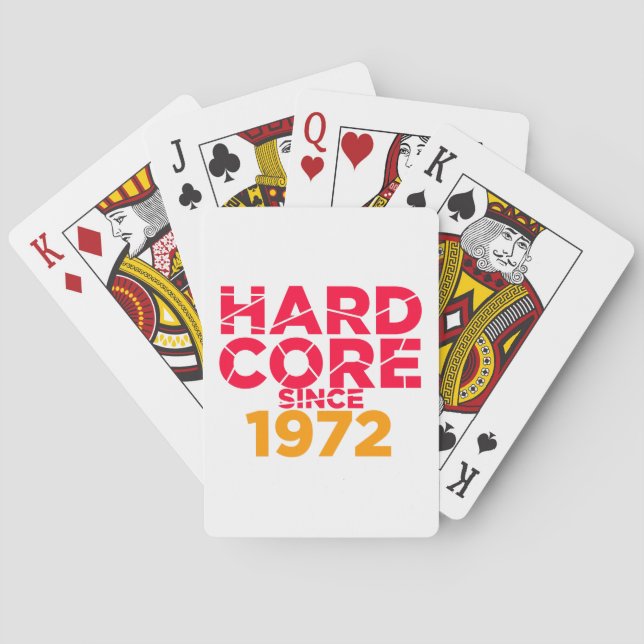 Hard Core Since 1972 Poker Cards (Back)