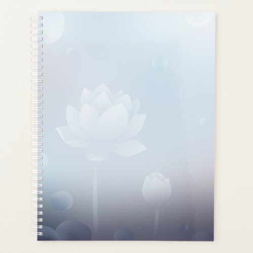 Hard cover Lotus on blue background Planner