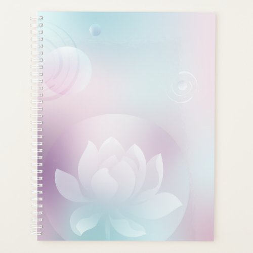 Hard cover Lotus on pink background Planner