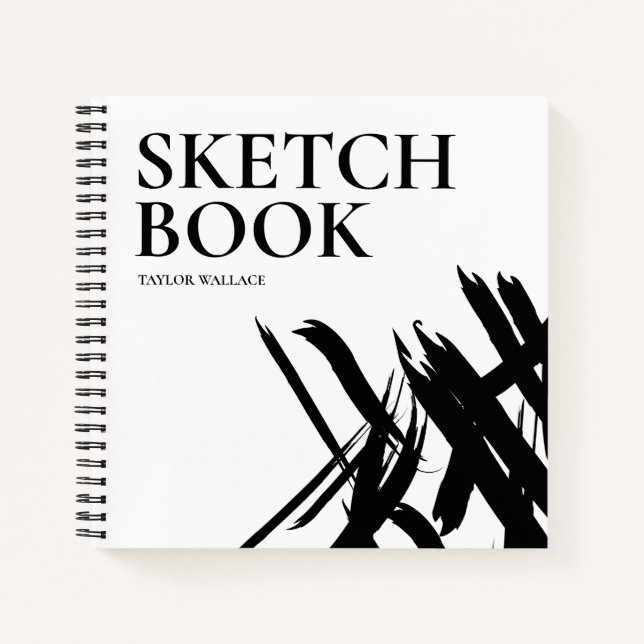 Hard cover Personalized Modern strokes Sketch Book (Front)