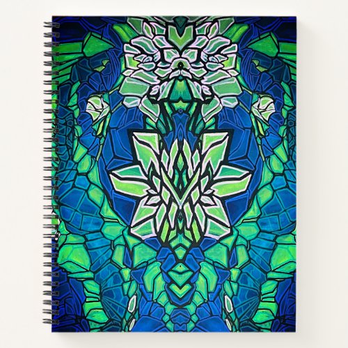 Hard Cover Water Lilies Spiral Notebook
