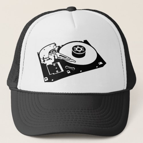 Hard Disk Drive _ Computer Geek Hacker Old School Trucker Hat