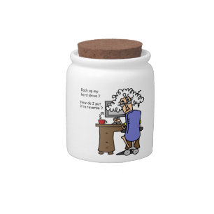 Hard Drive Back Up Humorous Candy Jar