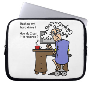 Hard Drive Back Up Humorous Laptop Sleeve