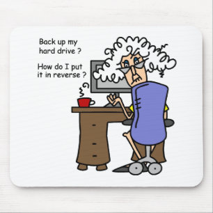 Hard Drive Back Up Humorous Mouse Pad
