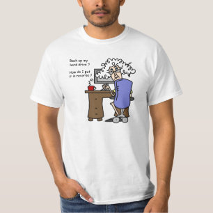 Hard Drive Back Up Humorous T-Shirt