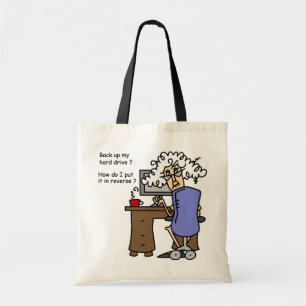 Hard Drive Back Up Humorous Tote Bag
