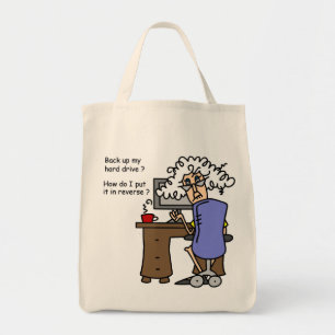 Hard Drive Back Up Humorous Tote Bag