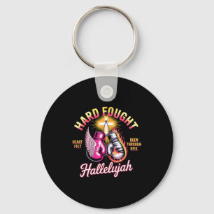 Hard Fought Hallelujah Boxing Gloves Faith Keychain