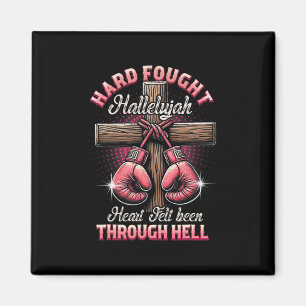 Hard Fought Heart Felt Bee Hallelujah Christian Bo Magnet