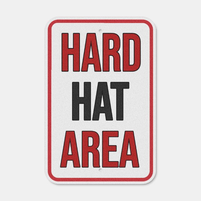 Hard Hat Area Metal Sign (Front)