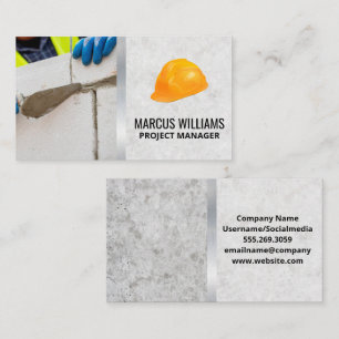 Hard Hat Brick Layer Business Card