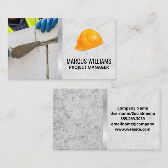 Hard Hat | Brick Layer Business Card (Front/Back)